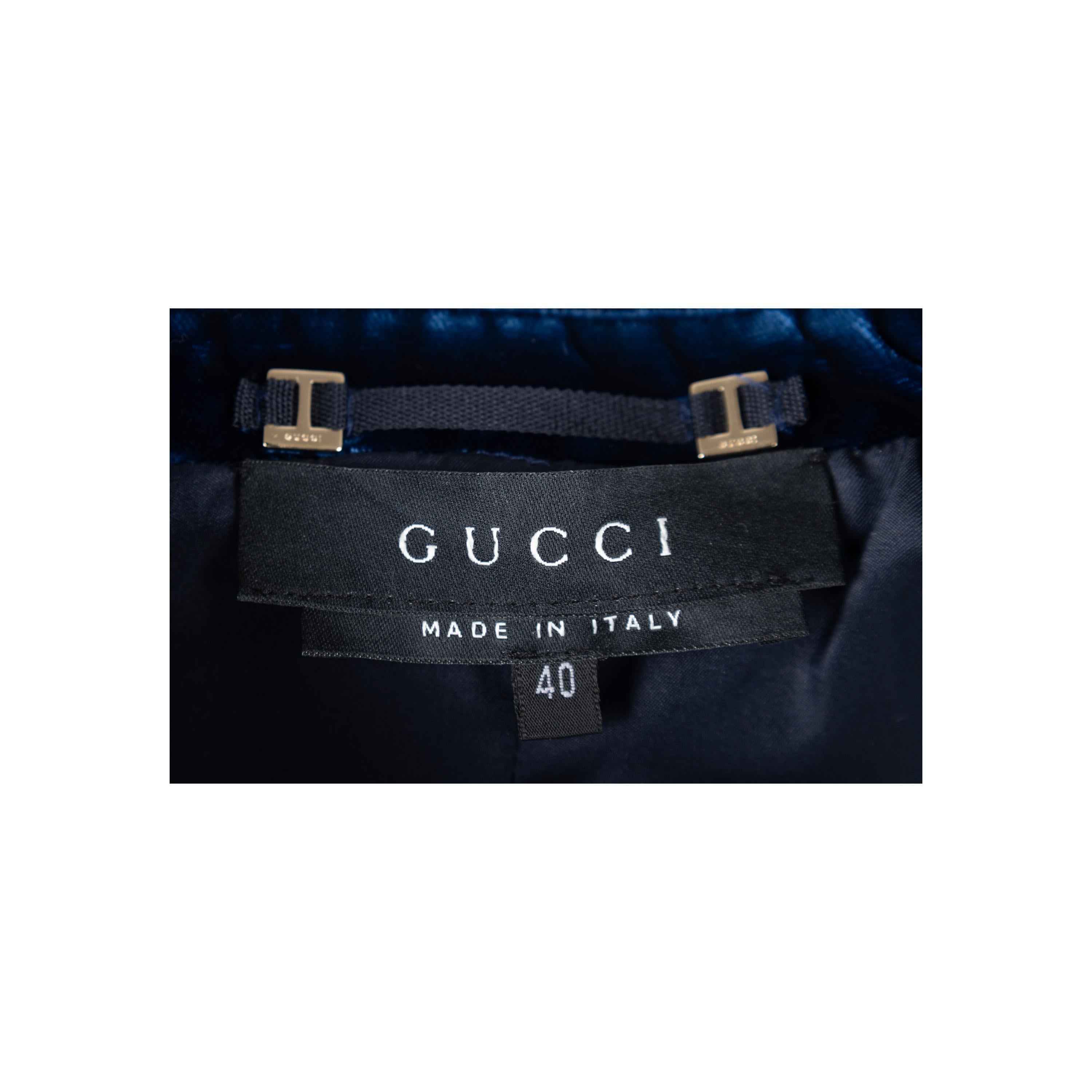 Women's Gucci Tom Ford's 1996 Fall/Winter Collection Velvet Blazer For Sale