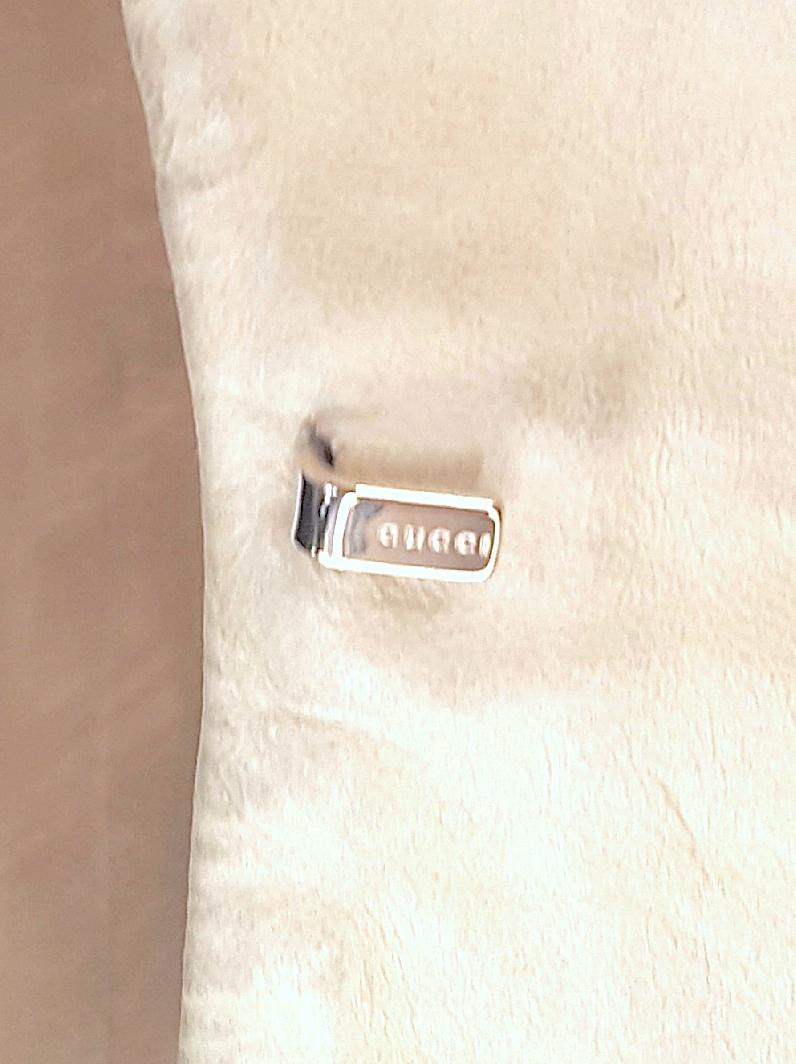 Gucci TomFord 2001AwardYear Leather TuxedoPeakLapel SingleClasp EcruDinner Jacket Pour femmes en vente
