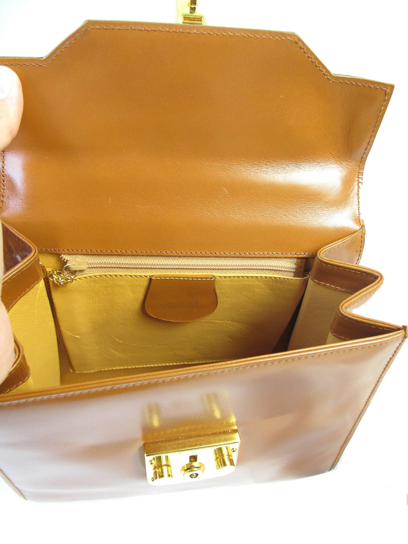 caramel leather handbag