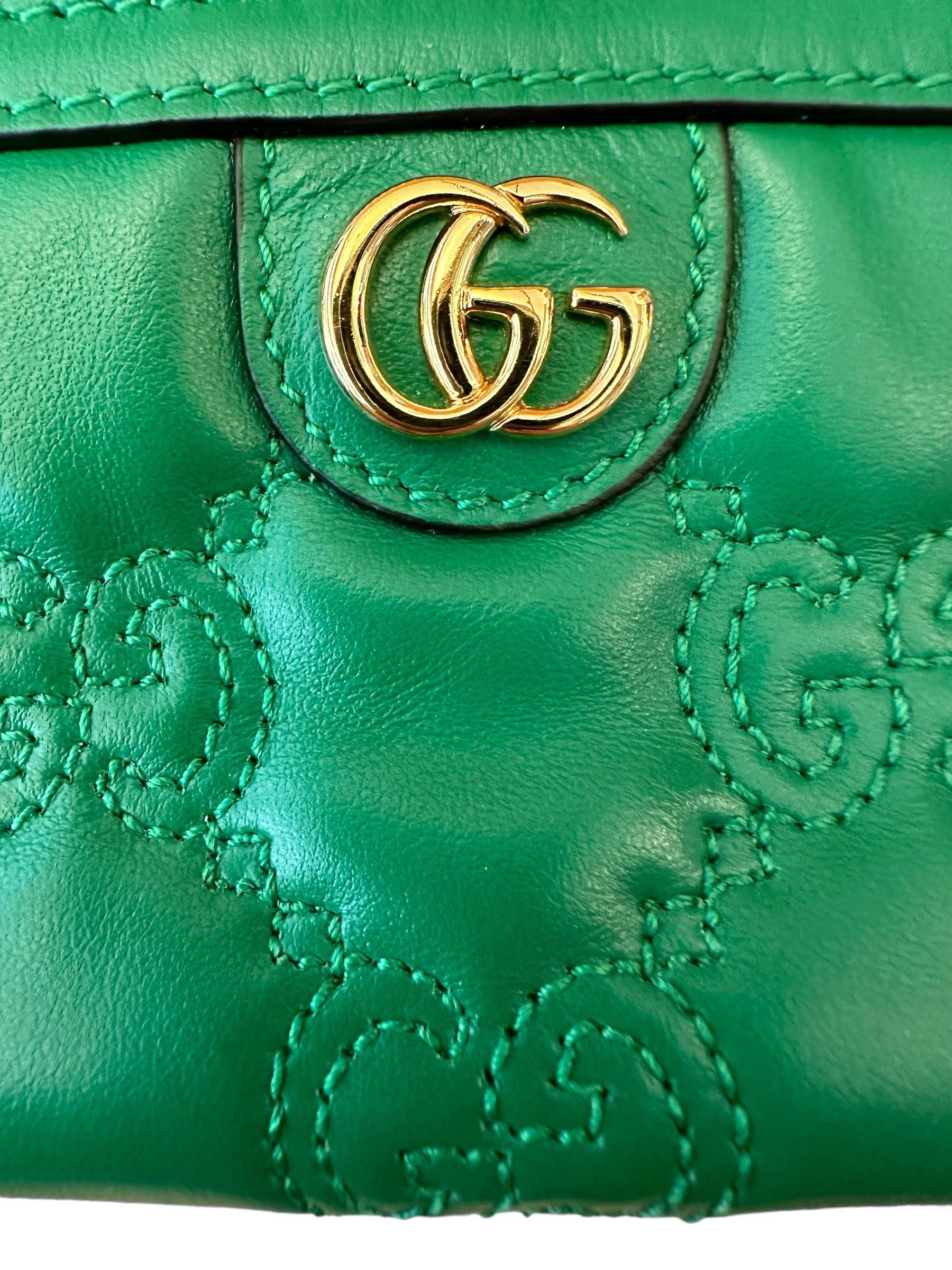 Gucci Top Handle GG matealssé Vanity Chain Mini Green Bag 1