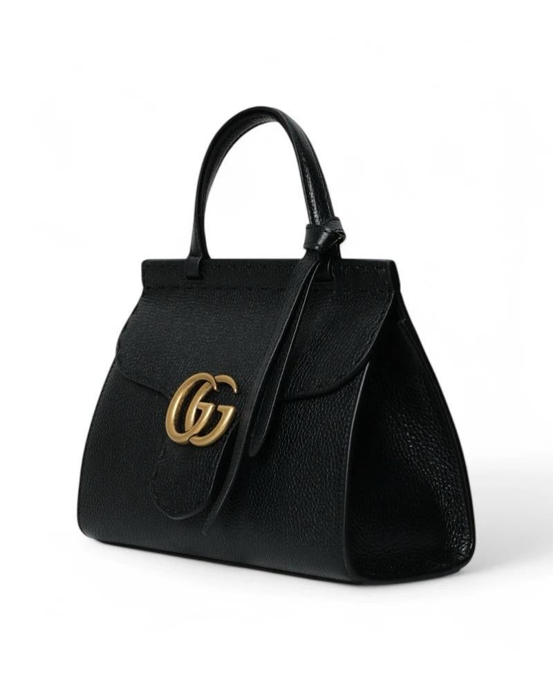 Gucci Top Handle Marmont Medium Black In New Condition In Torre Del Greco, IT