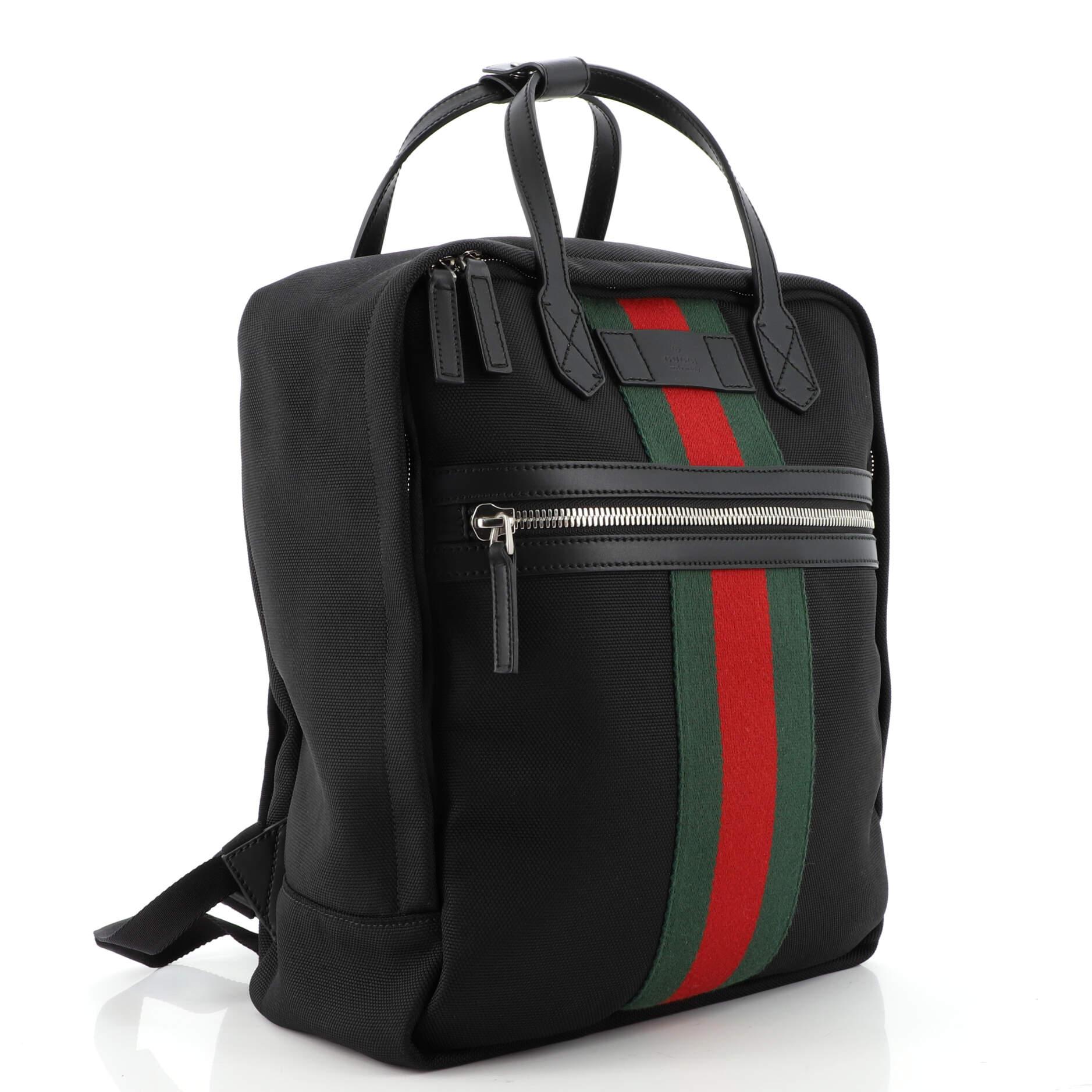 gucci web backpack