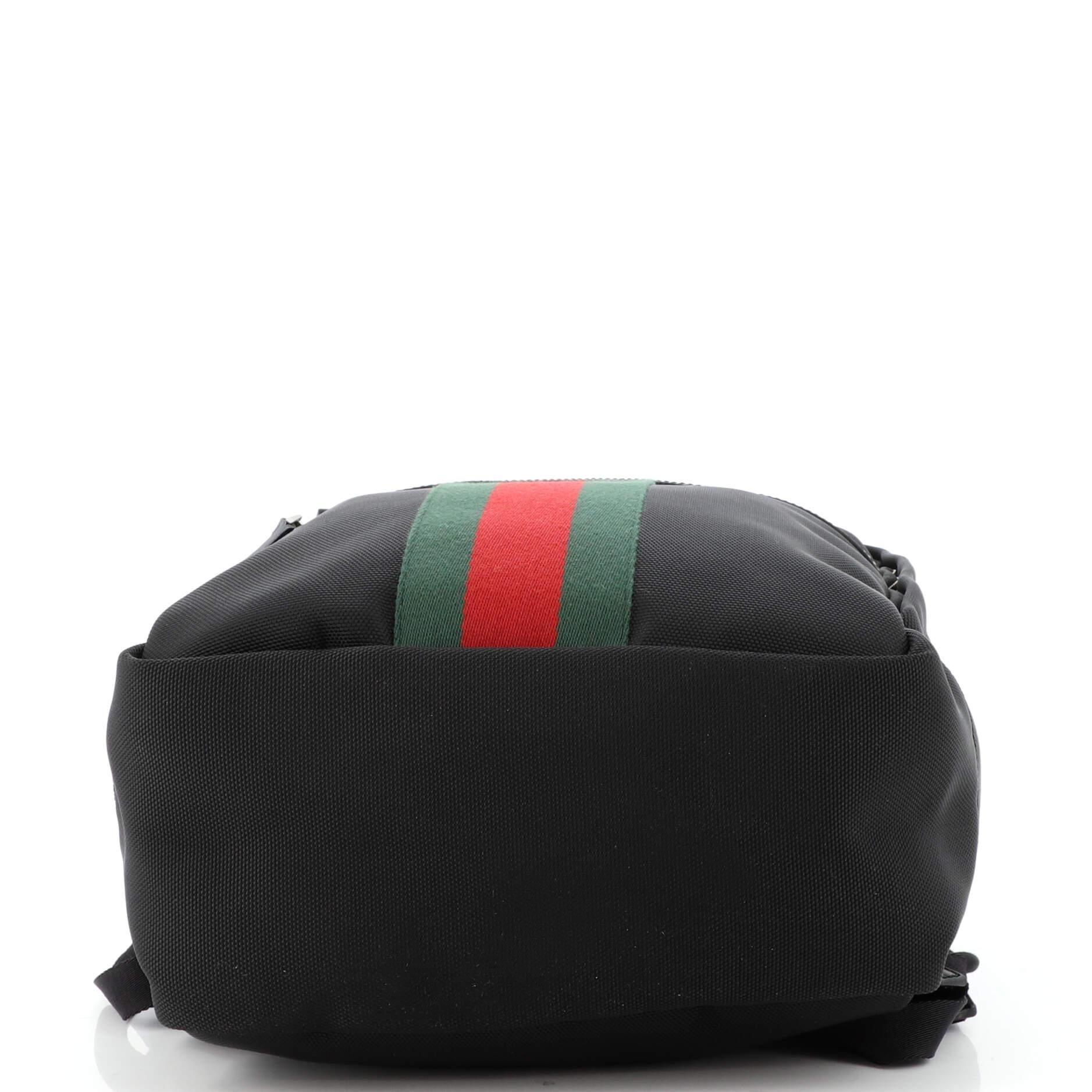 Gucci Top Handle Web Backpack Techno Canvas Medium In Good Condition In NY, NY