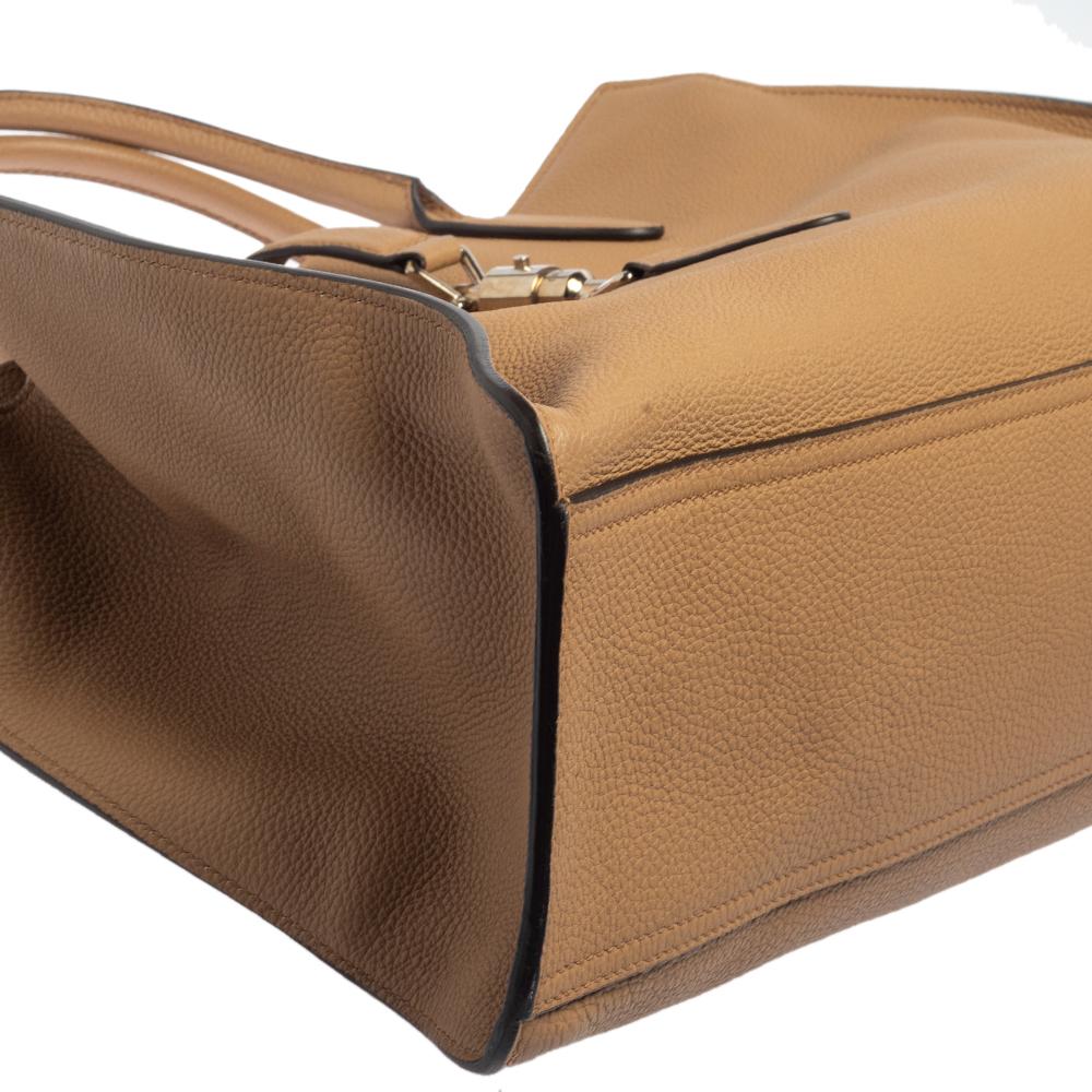 Gucci Tortilla Brown Pebbled Leather Large Jackie Tote 2