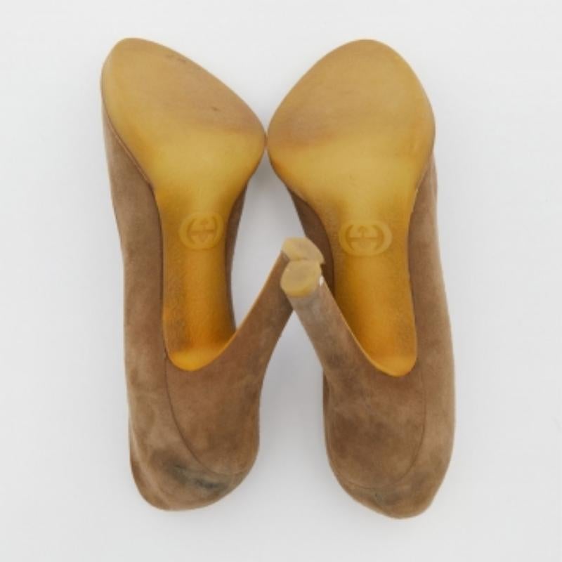 Gucci Tortilla Brown Wildleder Pumps Größe 36.5 im Angebot 2