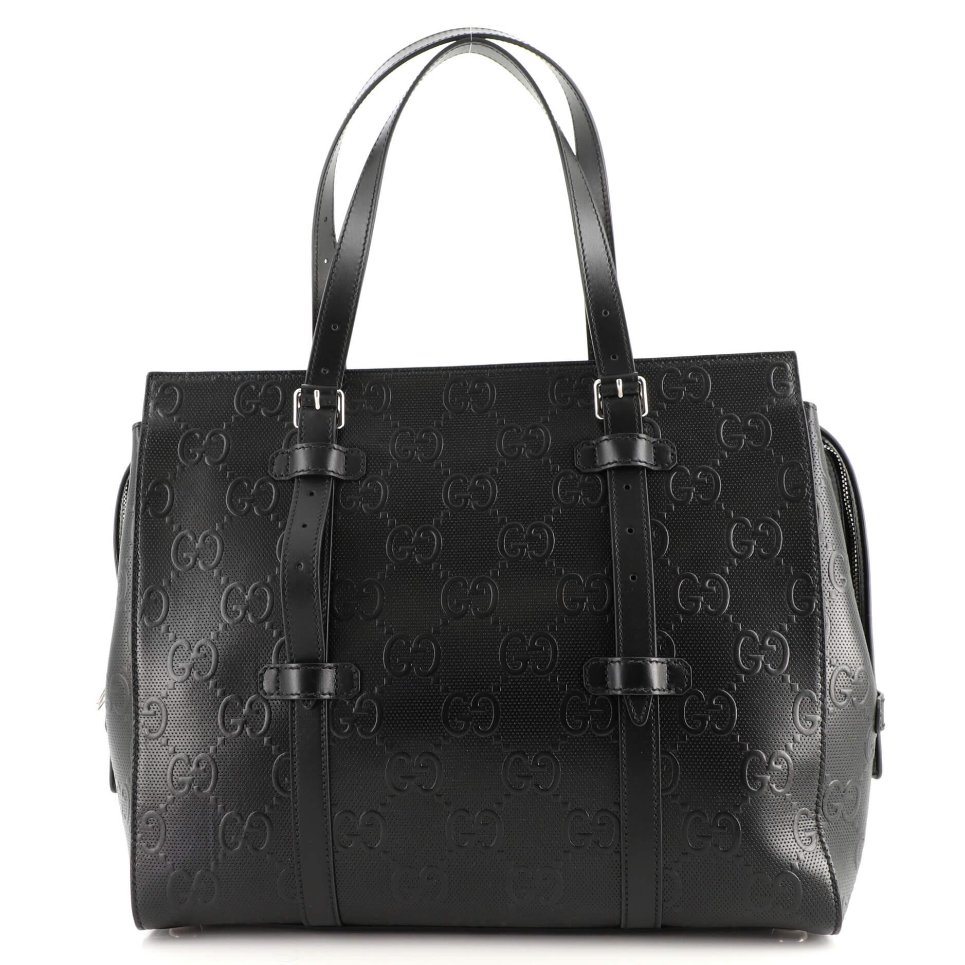 embossed gucci bag