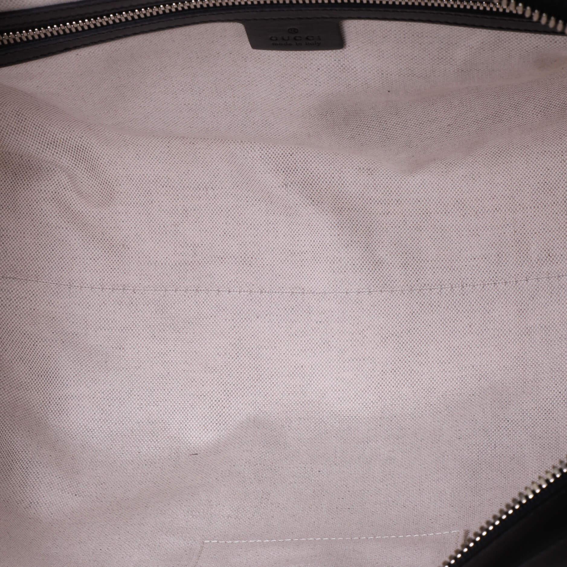 Gucci Tote Bag GG Embossed Perforated Leather In Good Condition In NY, NY