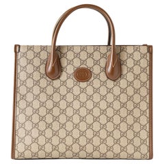 Gucci Tote Bag Small GG Supreme Brown