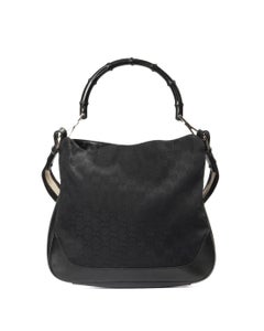 Gucci Tote Bamboo Web Small GG Supreme Black