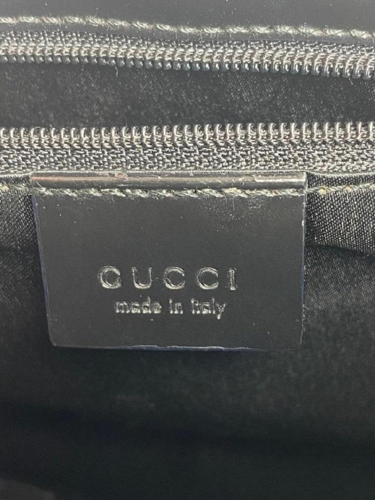 Gucci Tote Clear Bamboo 2g71 Black Satin Hobo Bag 4
