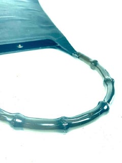 Gucci Tote Clear Bamboo 2g71 Black Satin Hobo Bag