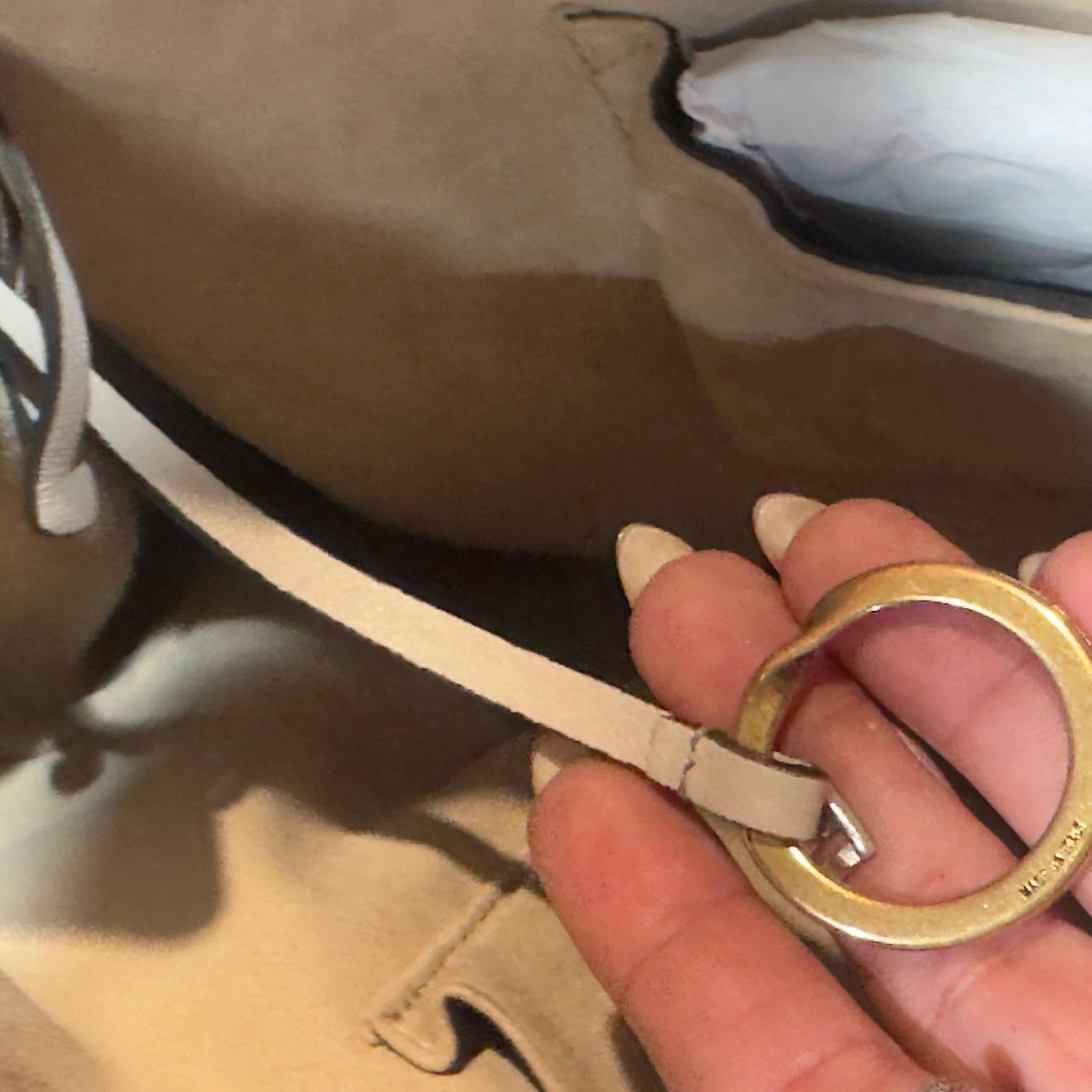 Gucci Tote in Pelle Anaconda Grigio – Vintage Rare en vente 8