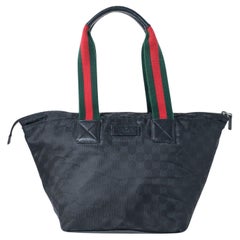 Gucci Tote Small GG Web Nylon Schwarz