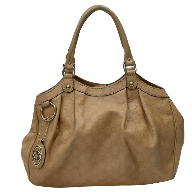 Gucci Tote Sukey Medium Monogram Leather Guccissima GG Shoulder Bag