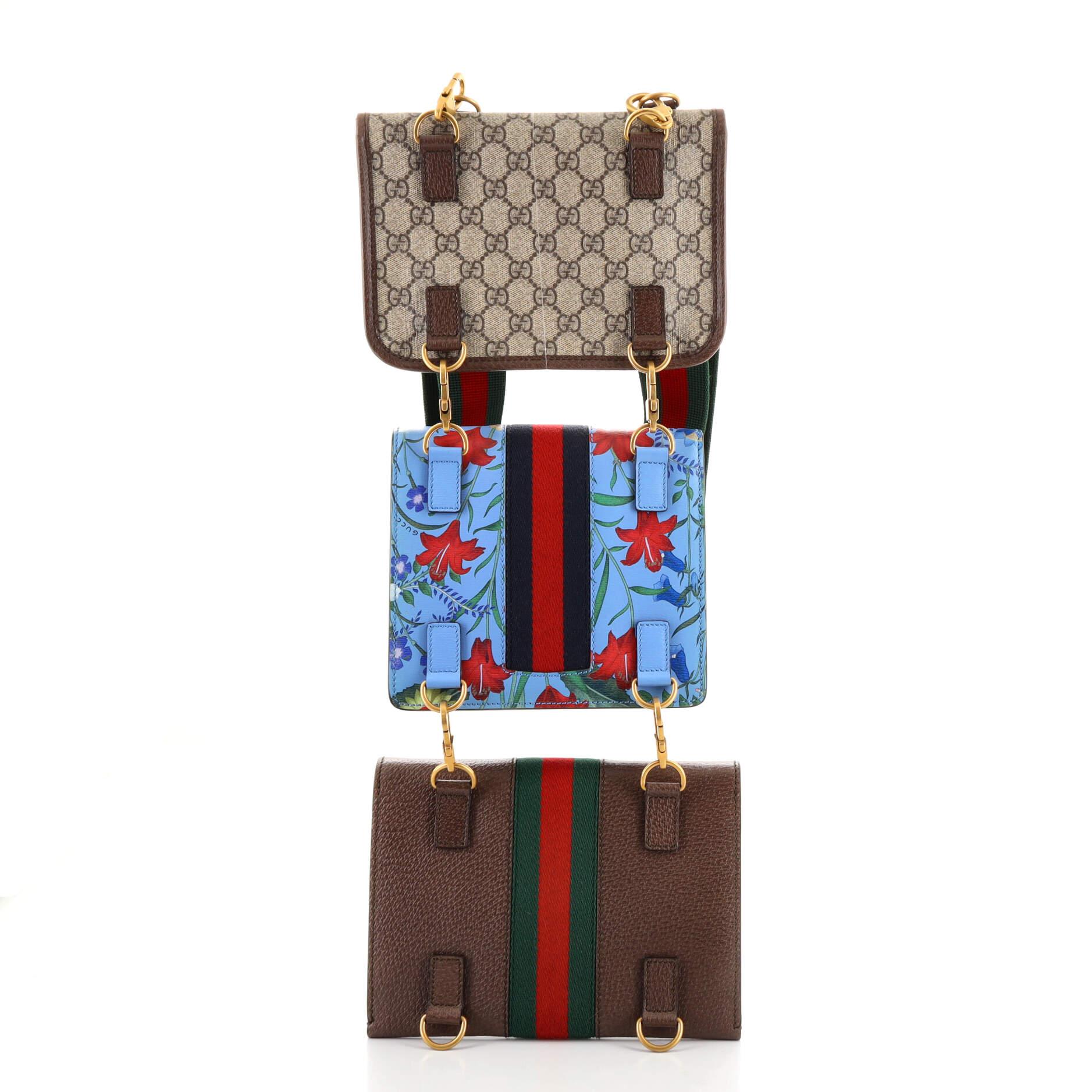 Gray Gucci Totem Shoulder Bag Set Mixed Media