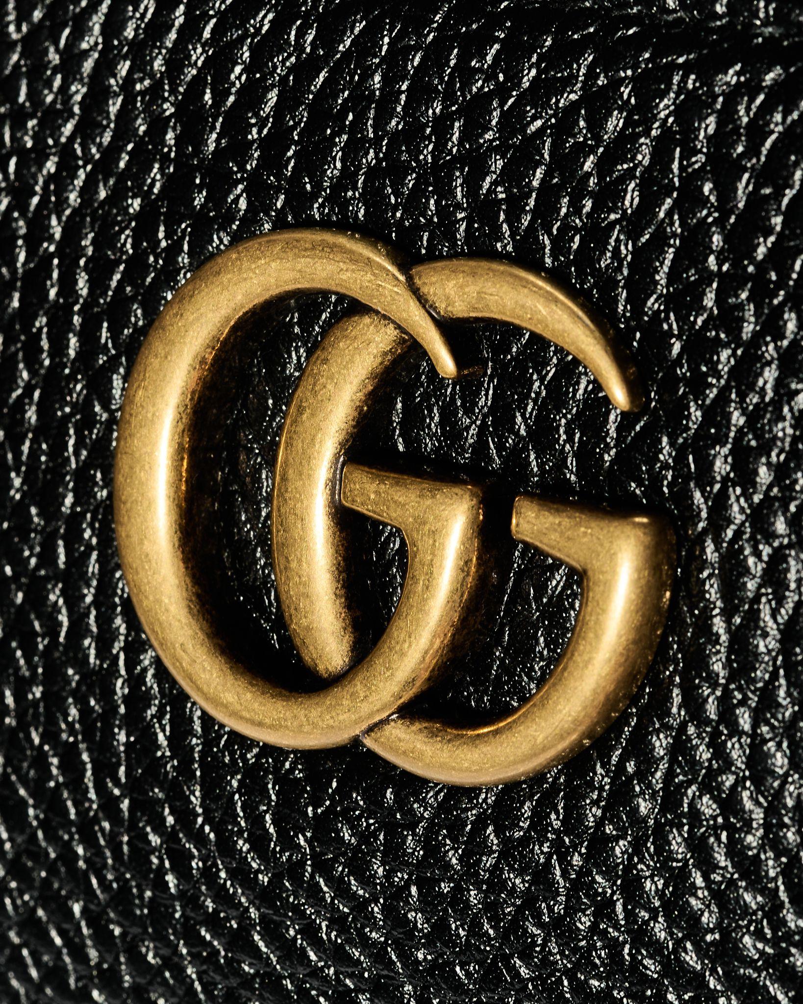 Gucci GG Marmont Grained Bandolera Negro en venta 5