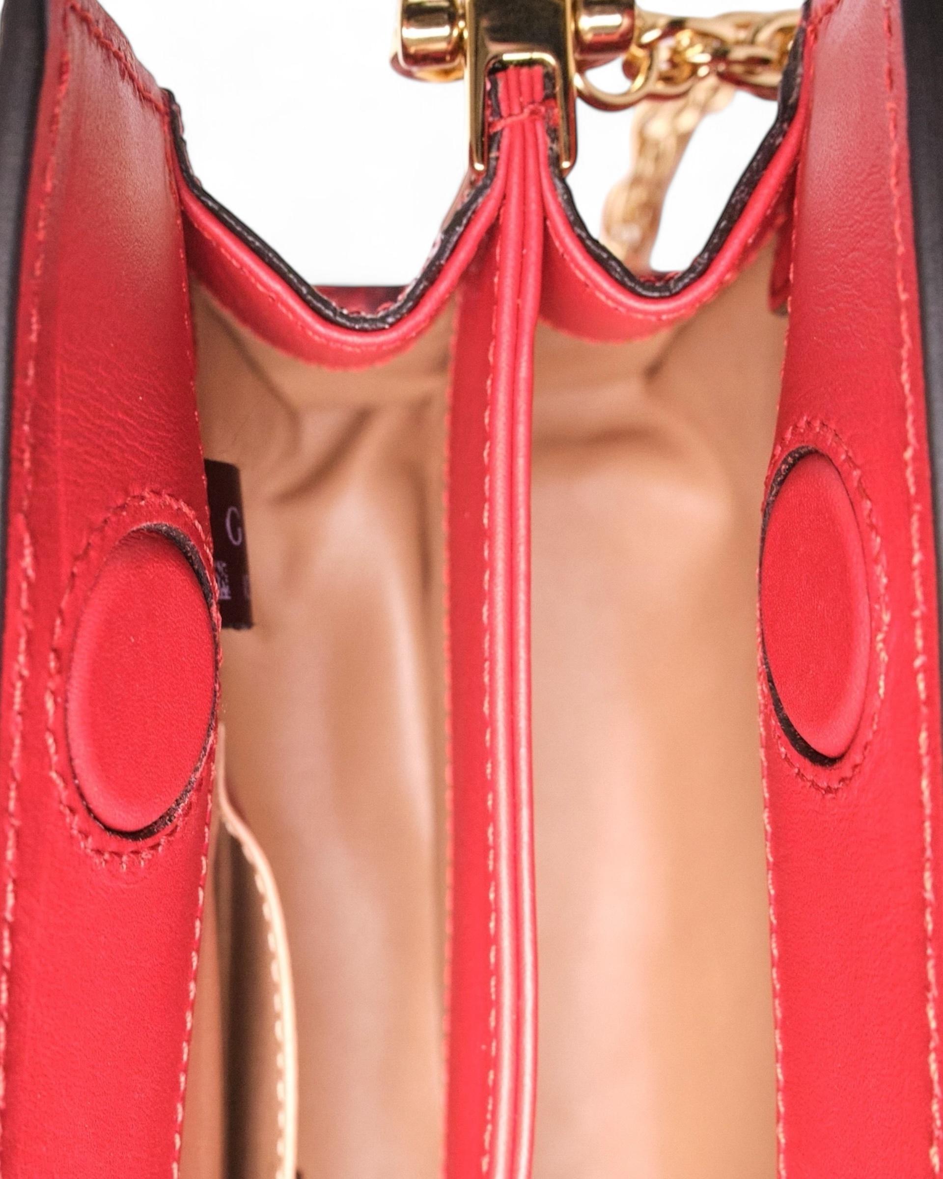 Gucci Ophidia Python Shoulder Bag Red For Sale 6