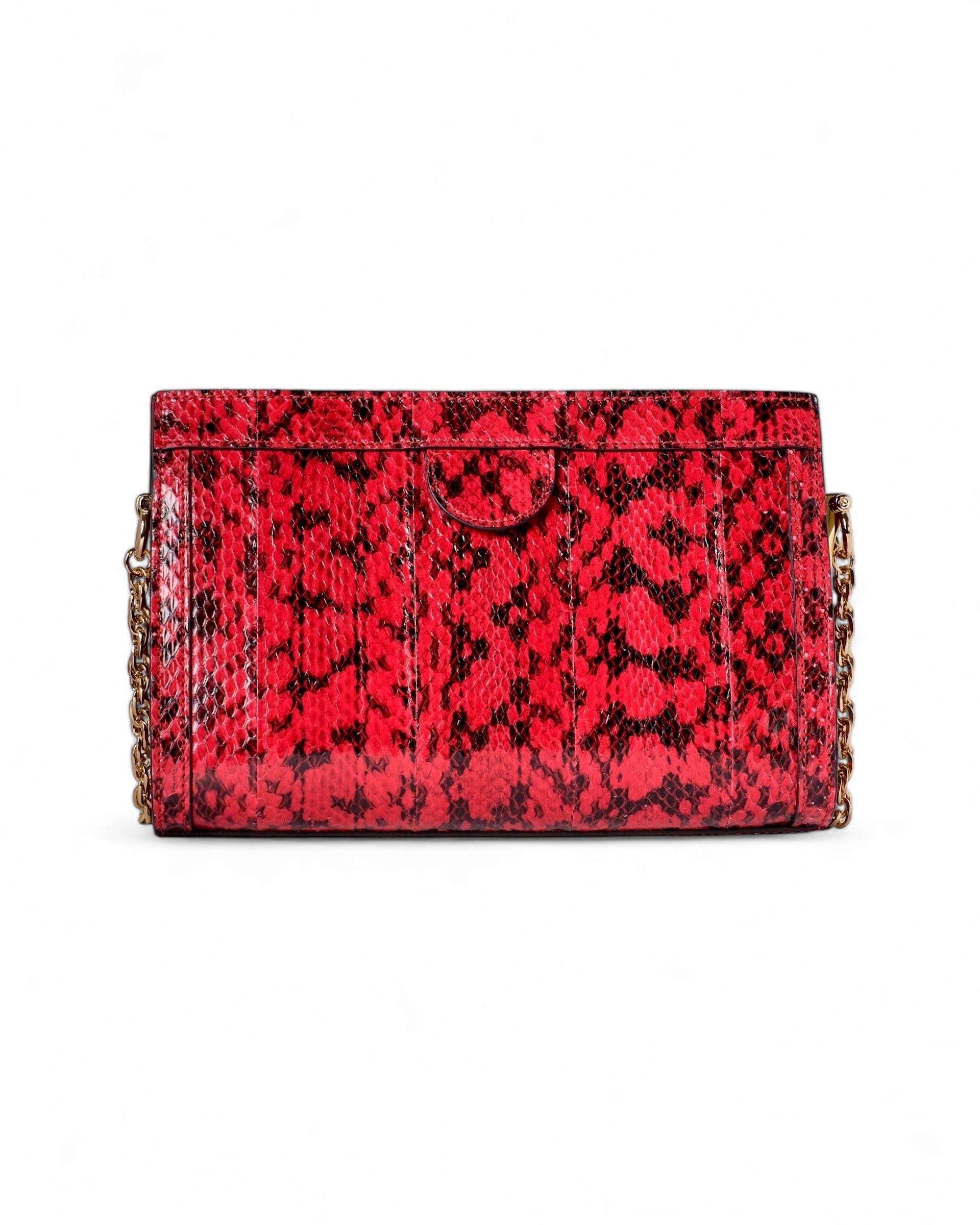 Gucci Ophidia Python Shoulder Bag Red For Sale 5