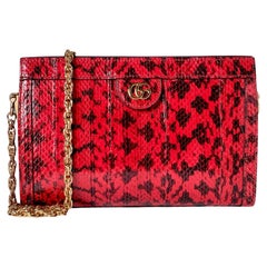 Gucci Ophidia Python Shoulder Bag Red