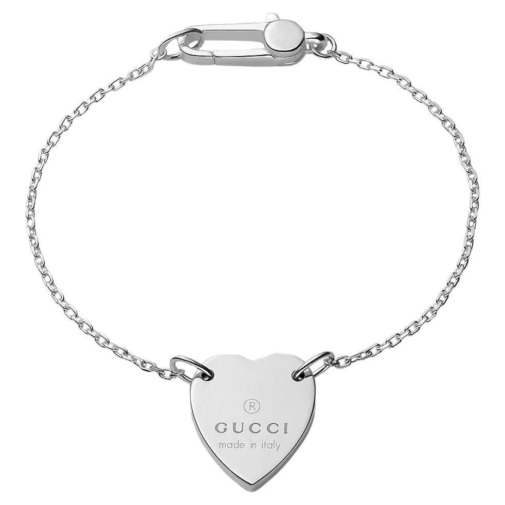 Gucci Trademark Heart Silver Bracelet