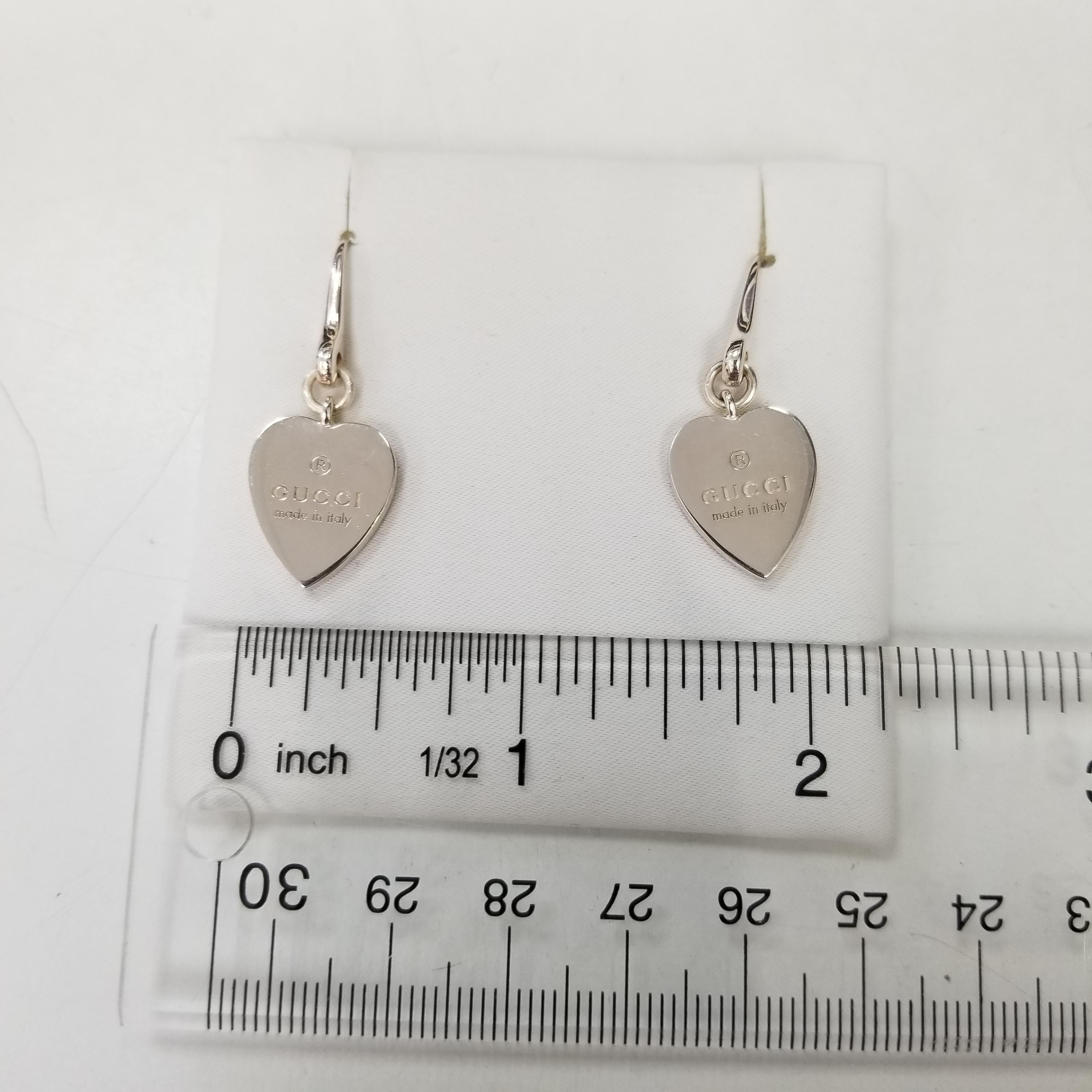 gucci heart earrings dangle