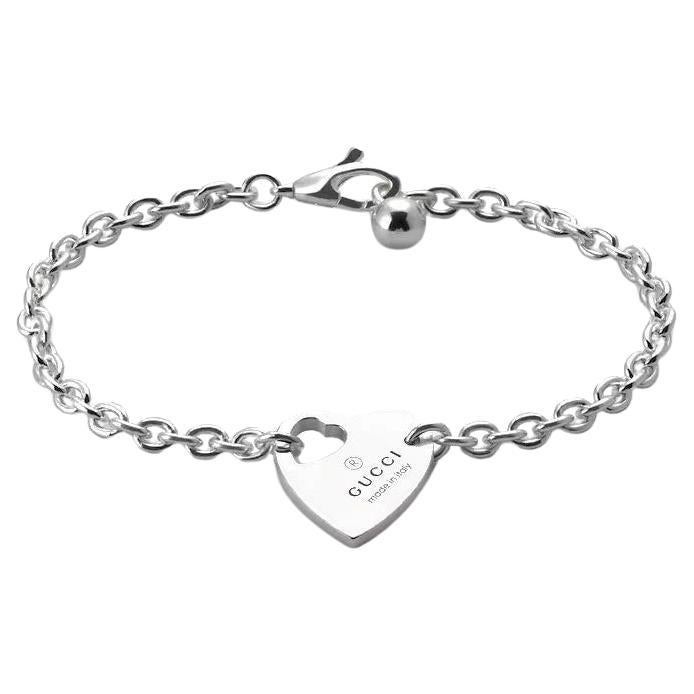 Gucci Trademark Silver Bracelet with Key YBA796345001