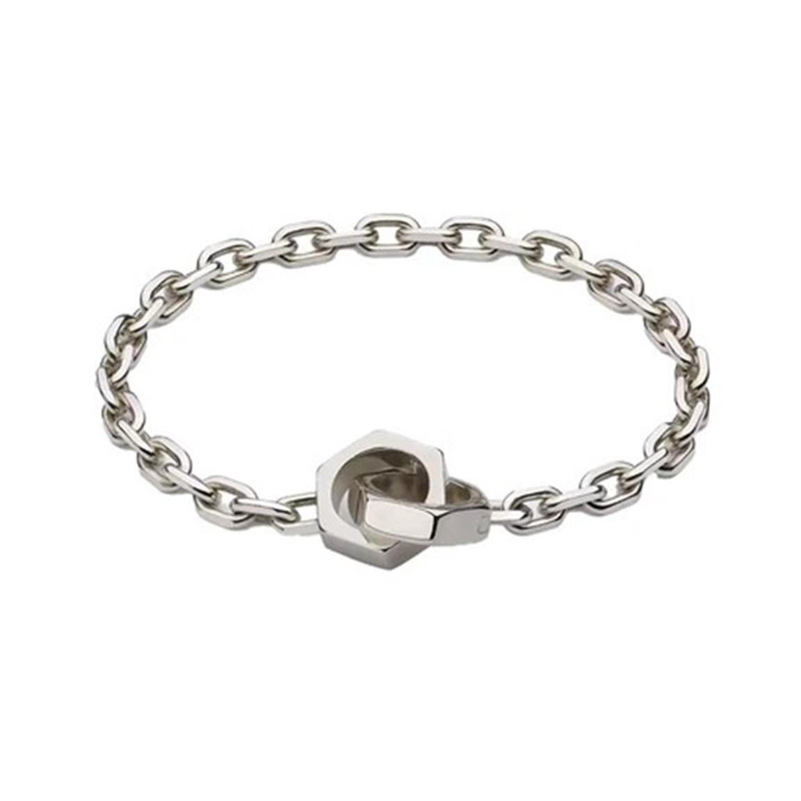 Gucci Trademark Sterlingsilber Kettenarmband YBA796366001 im Zustand „Neu“ im Angebot in Wilmington, DE