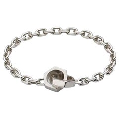 Pulsera de cadena de plata de ley con la marca Gucci YBA796366001