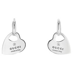 Pendientes de aro de plata de ley con la marca Gucci YBD796302001