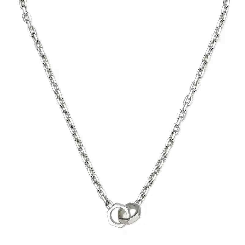 Gucci Trademark Sterling Silver Necklace YBB796376001 In New Condition For Sale In Wilmington, DE