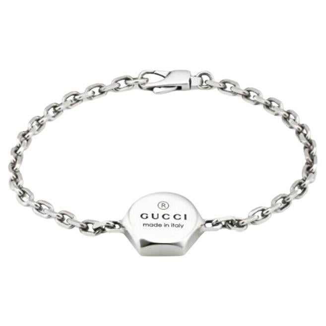 Gucci Trademark Thin Sterling Silver Link Armband YBA779169001