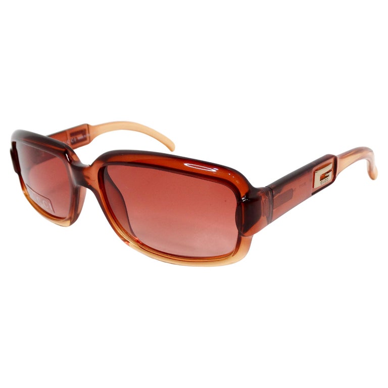 Gucci Translucent Brown Square Ombre Gradient Sunglasses For  display picture 1