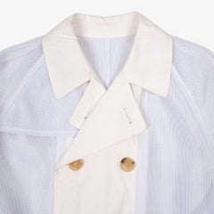 Gucci Transparent Long Trench Coat IT46 Medium White Nylon Excellent
