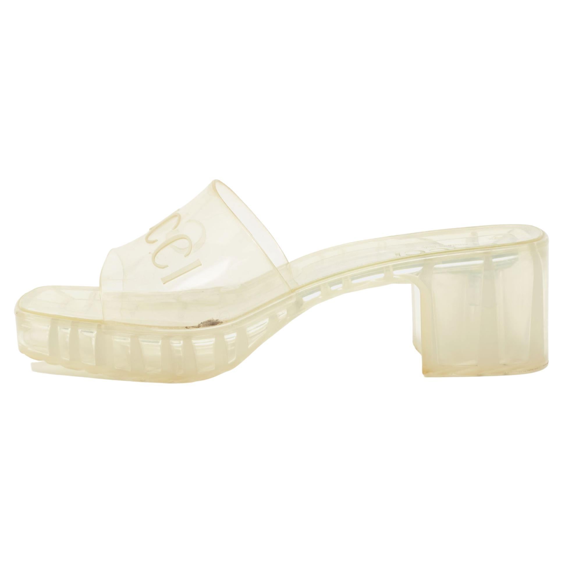 Shop Off-White Logo-Embossed Jelly Sandals