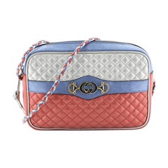 Gucci Trapuntata Camera Bag Quilted Laminated Leather Medium