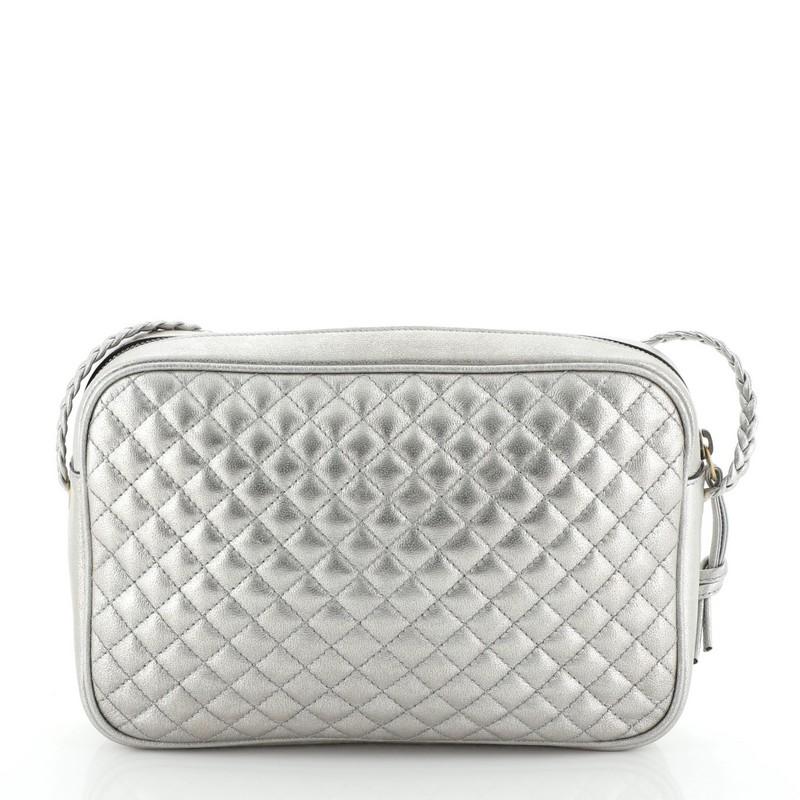 Gray Gucci Trapuntata Camera Bag Quilted Leather Small 