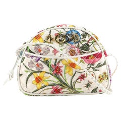 Gucci Trapuntata Camera Shoulder Bag Quilted Flora Canvas Mini