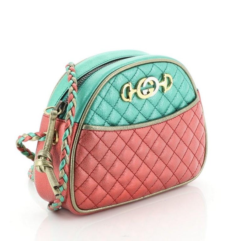 Gucci Trapuntata Camera Shoulder Bag Quilted Laminated Leather Mini at ...