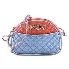 Gucci Trapuntata Camera Shoulder Bag Quilted Laminated Leather Mini