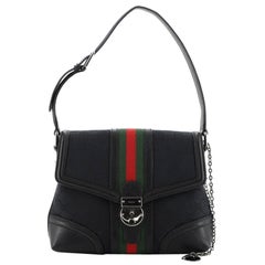 Gucci Treasure Flap Shoulder Bag GG Canvas Small