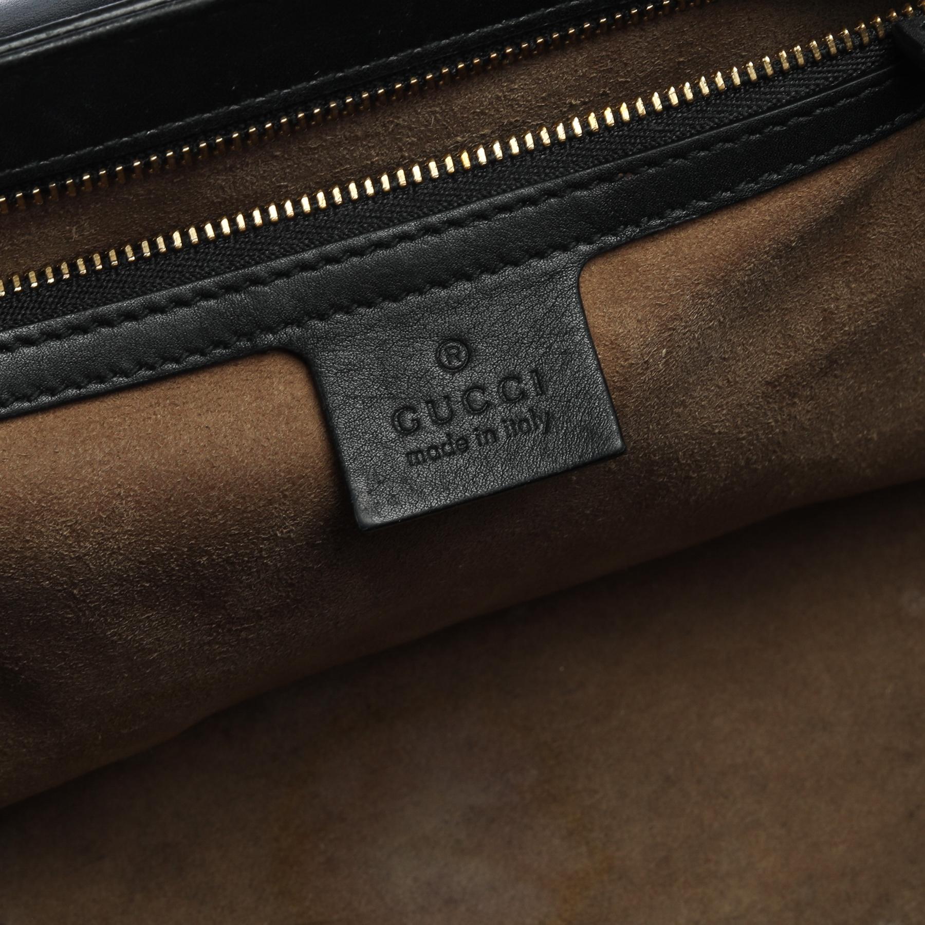 Gucci Tri Color GG Supreme Canvas and Leather Medium Padlock Shoulder Bag 5