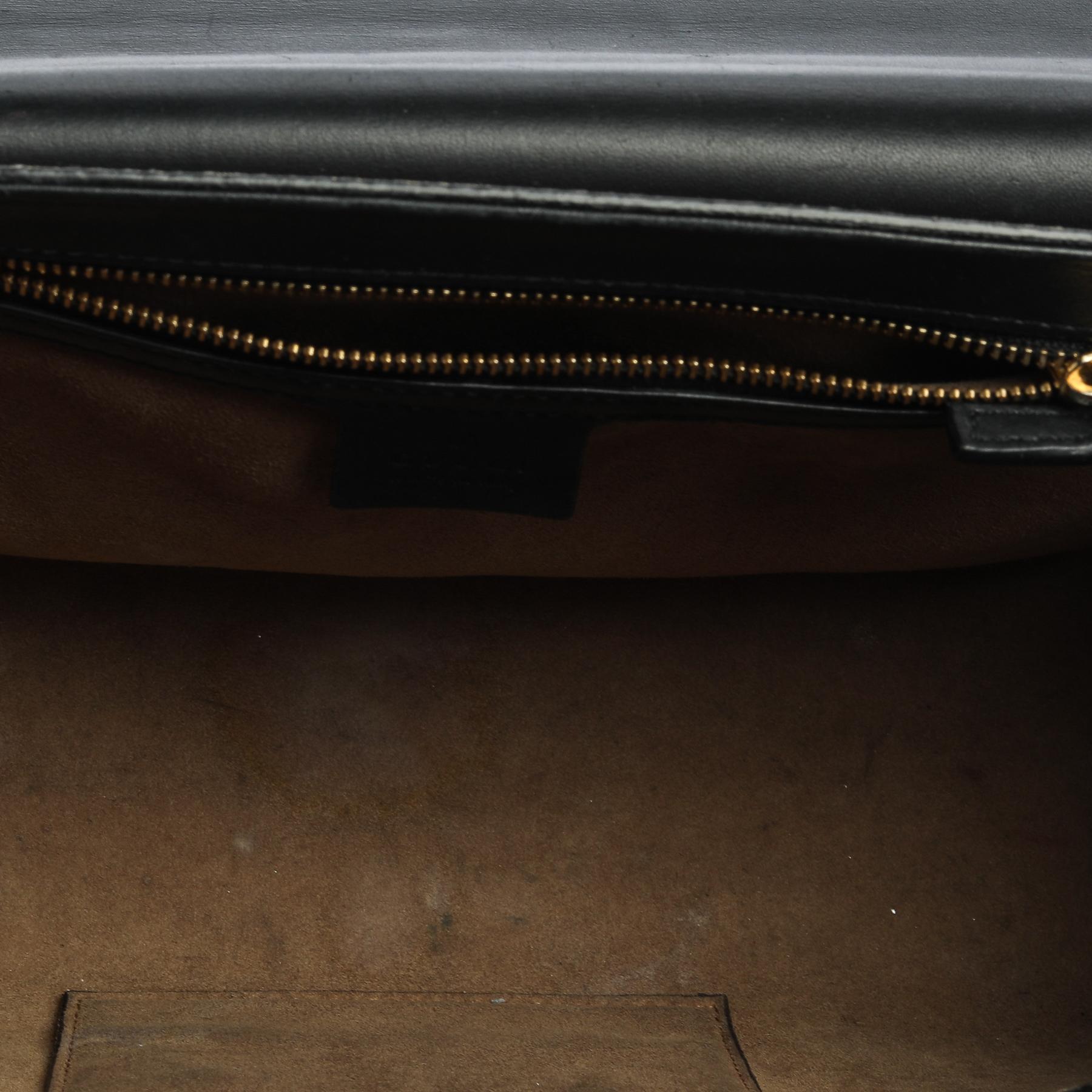 Gucci Tri Color GG Supreme Canvas and Leather Medium Padlock Shoulder Bag 3