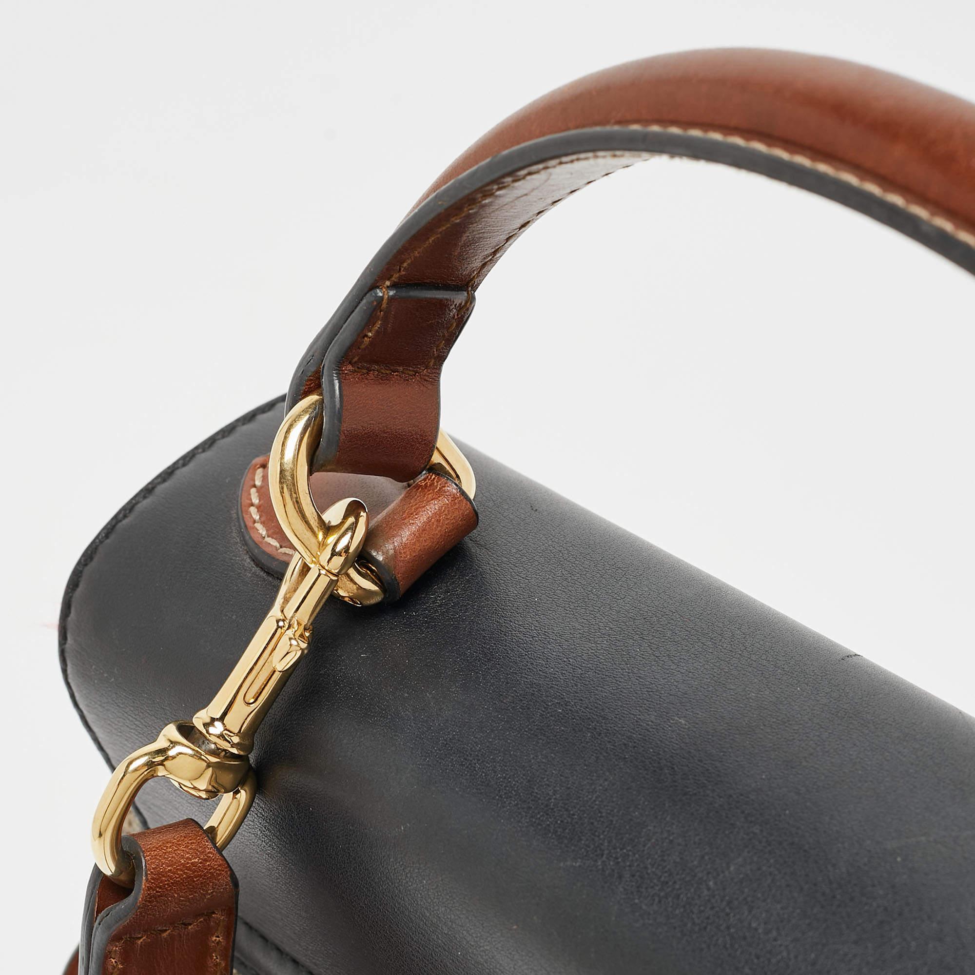 Gucci Tri Color GG Supreme beschichtetes Segeltuch und Leder Padlock Top Handle Bag 2