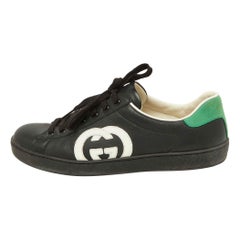 Gucci Tri Color Low Top Turnschuhe aus Leder Größe 41,5
