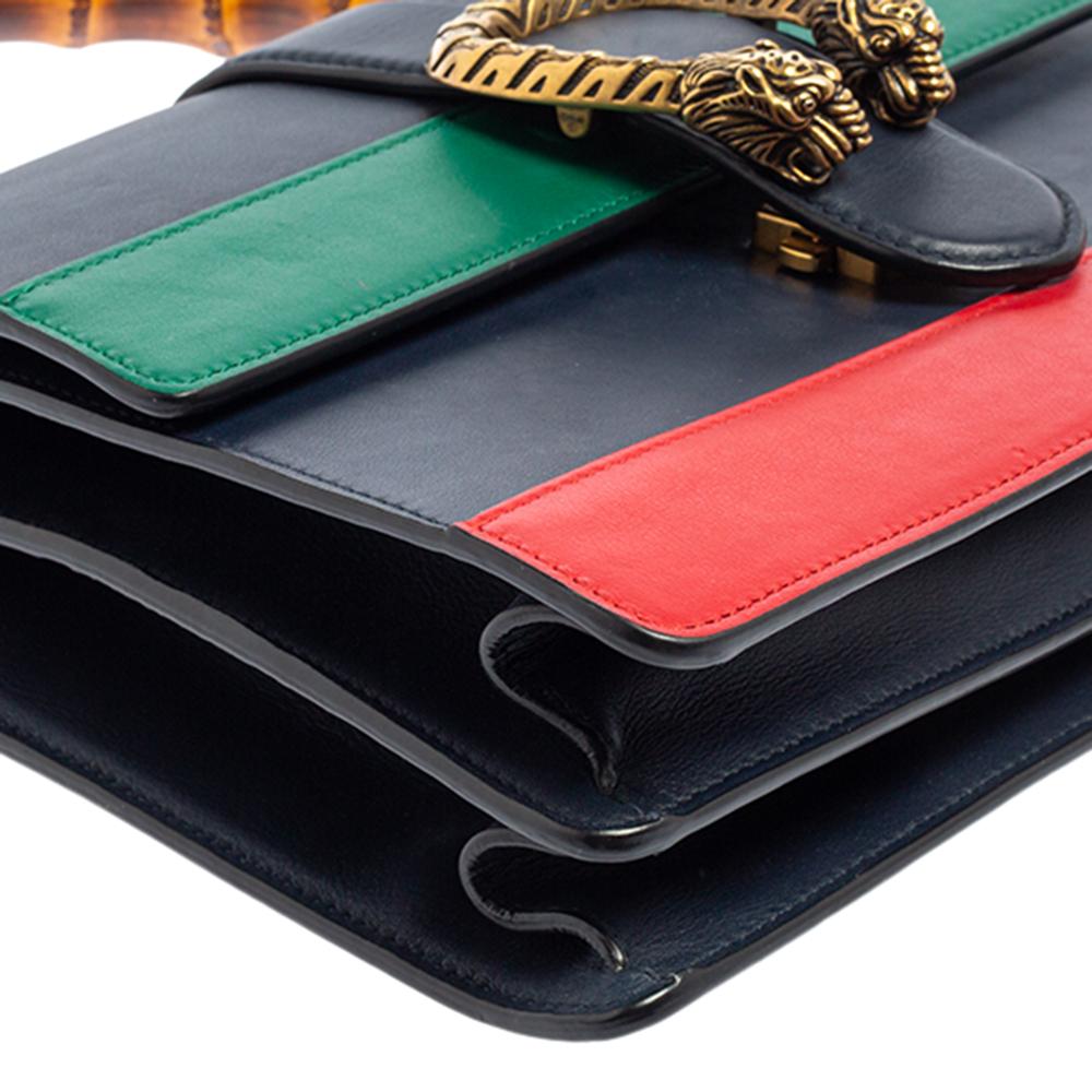 Gucci Tri Color Leather Medium Dionysus Bamboo Top Handle Bag 4