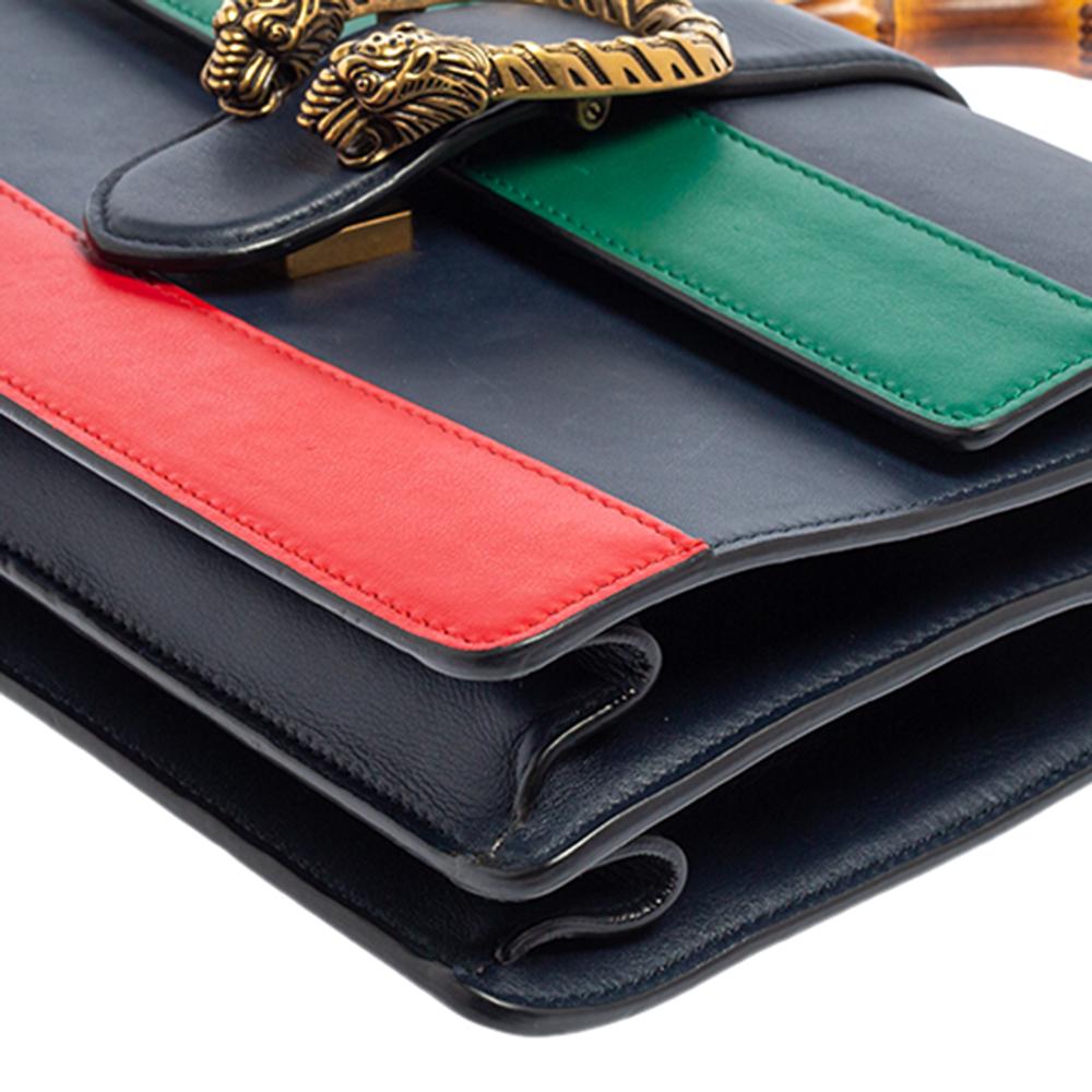 Gucci Tri Color Leather Medium Dionysus Bamboo Top Handle Bag 5