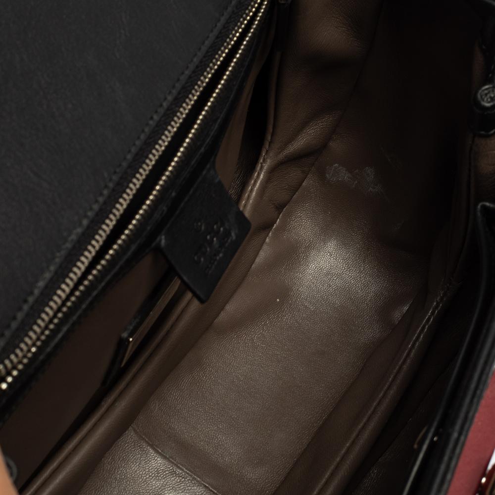 Gucci Tri Color Leder Medium Limited Edition Quaste Neue Bamboo Top Handle Bag 8