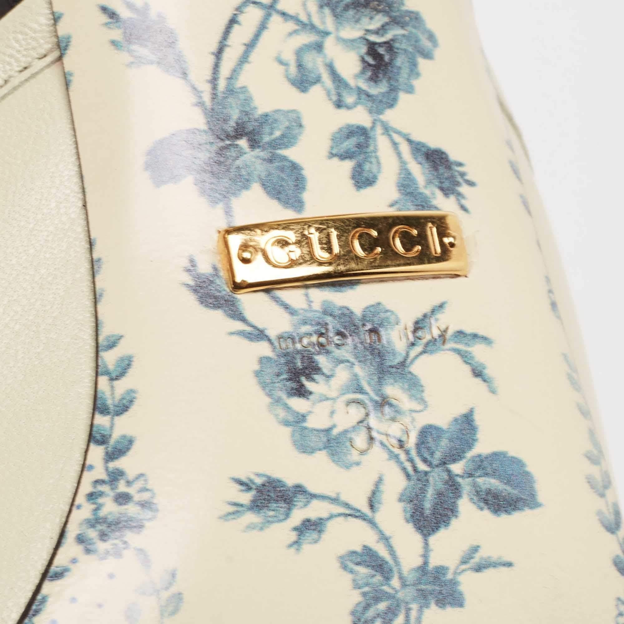 Gucci Tri Color Leder Sackville Pantolettensandalen mit Webschleife und Pantoletten Größe 36 im Angebot 2