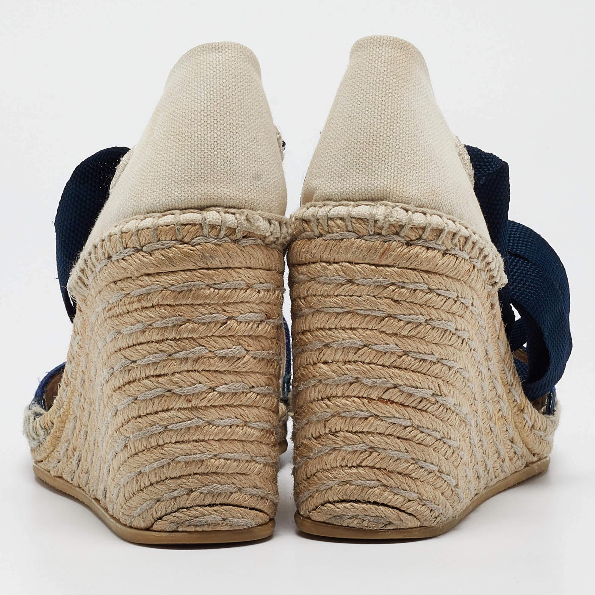 Women's Gucci Tricolor Canvas Lilibeth Espadrille Sandals Size 37