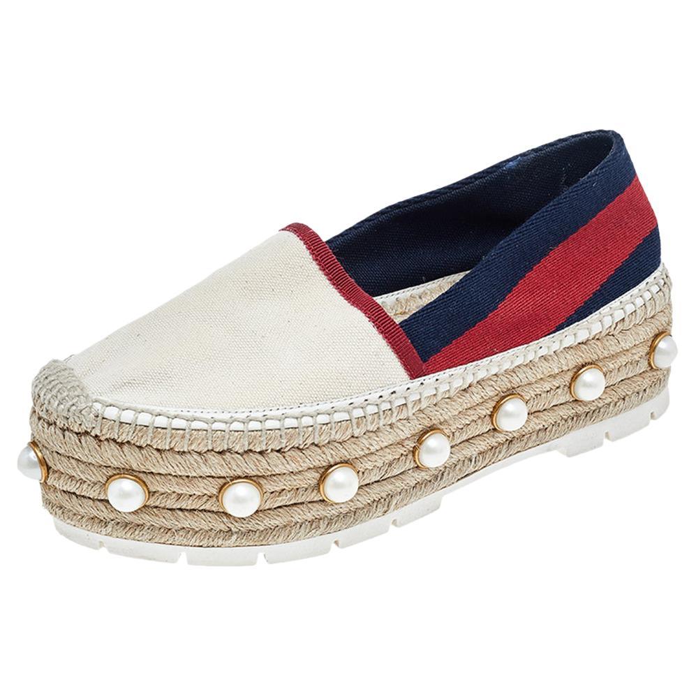 Gucci flats with pearls deals